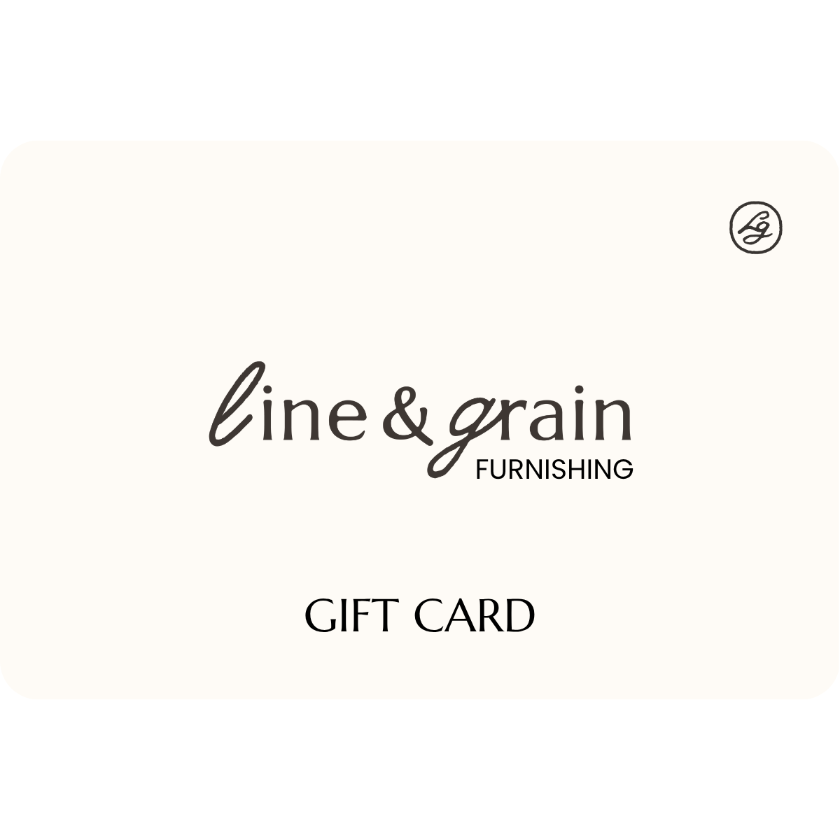 Line & Grain Gift Card, front view