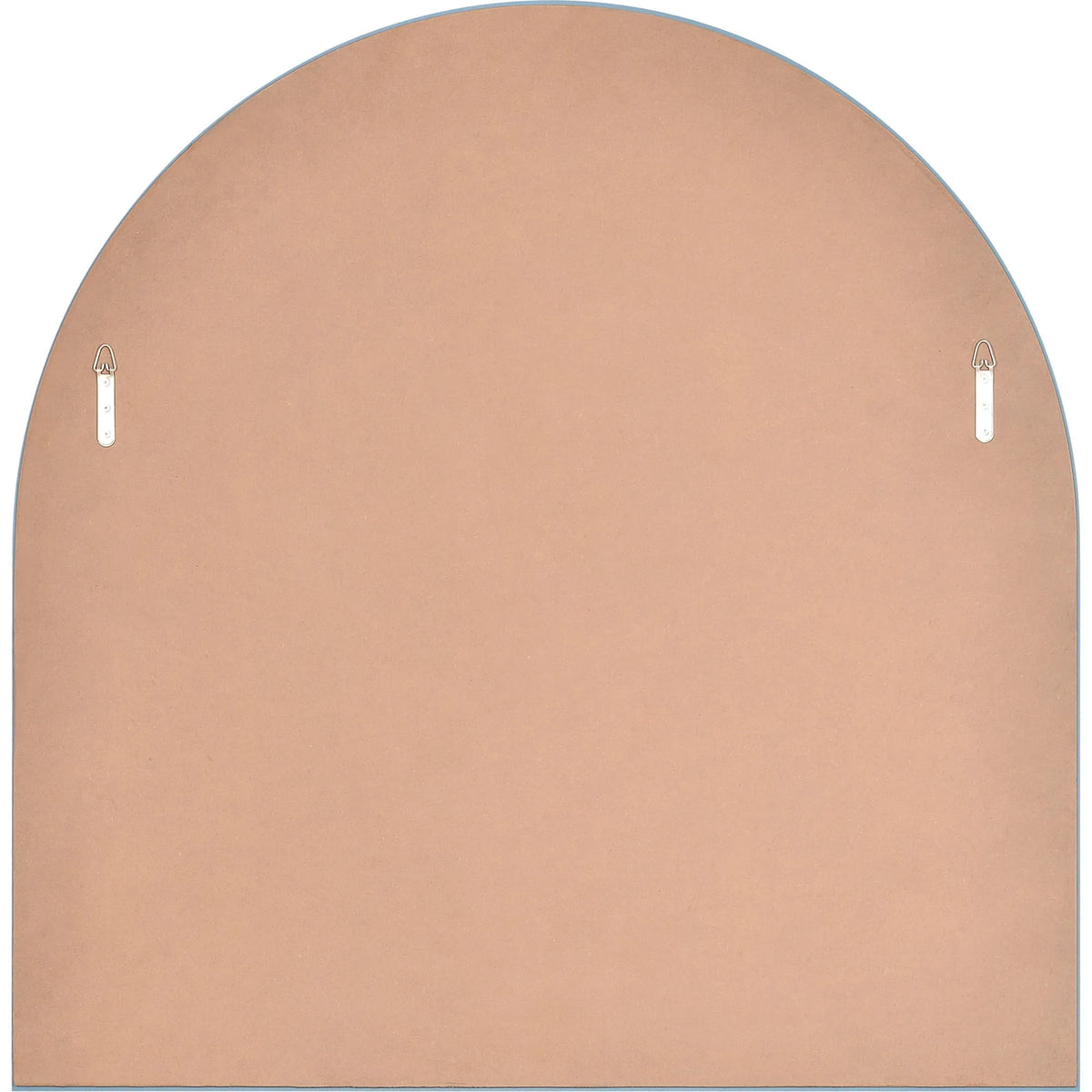 Back view of the Arco Wall Mirror showing the mounting hardware and arched shape