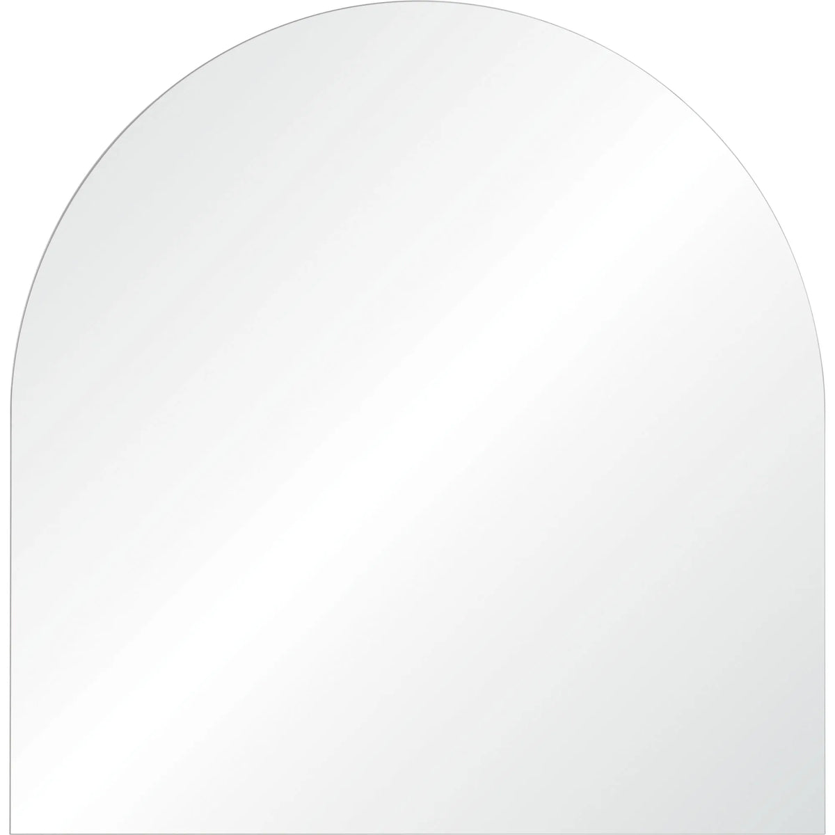 Arco Wall Mirror with a clean arched silhouette and frameless design on a white background