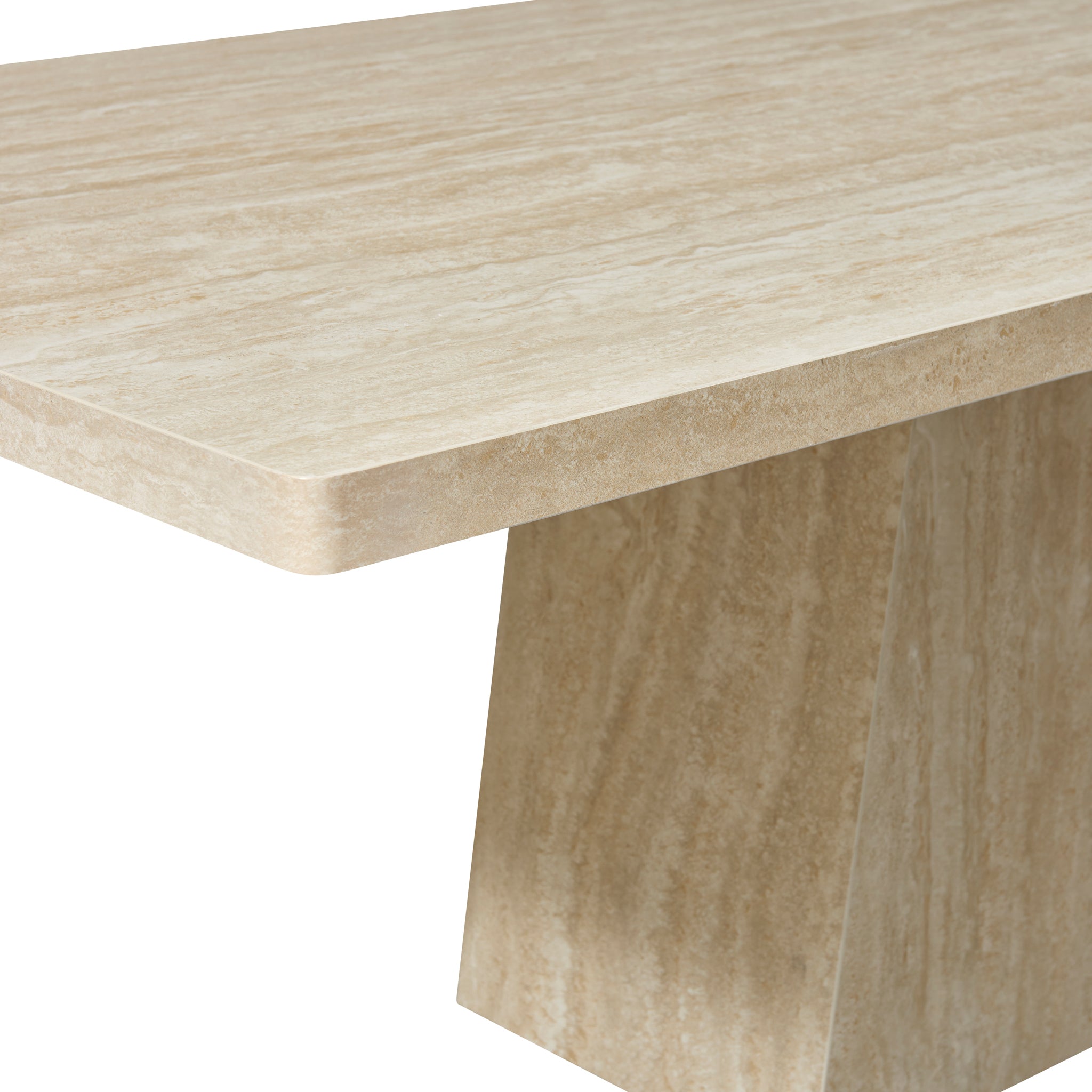 close up of the edge of the Ardella Dining Table