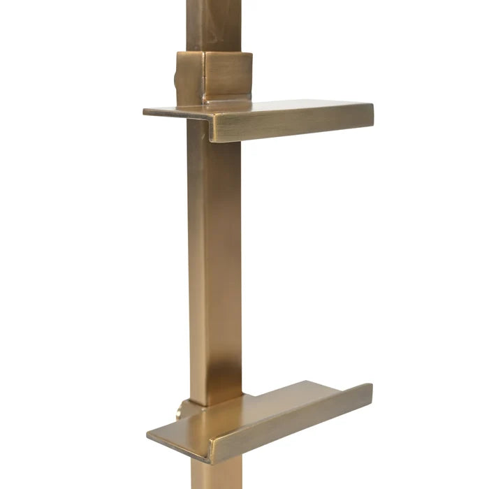 Close-up of the brass-plated iron supports on the Arvessa display easel