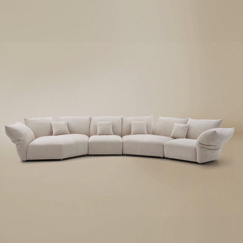 Blooming Embrace Sofa Combo C front view in a light beige studio background
