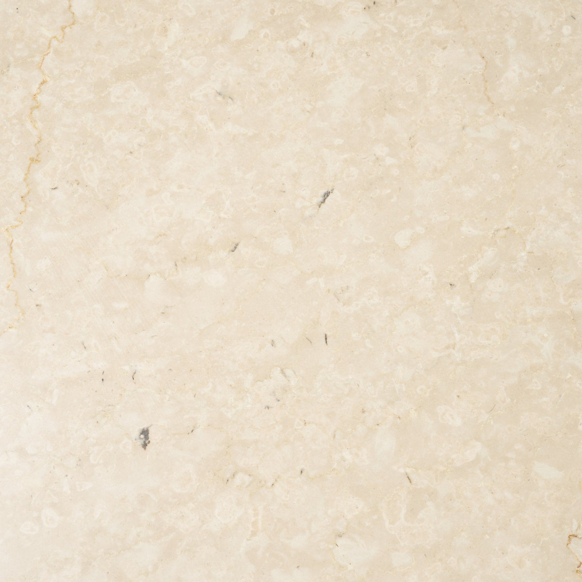 Natural cream Botticino marble colour and veining of the Caspia dining table