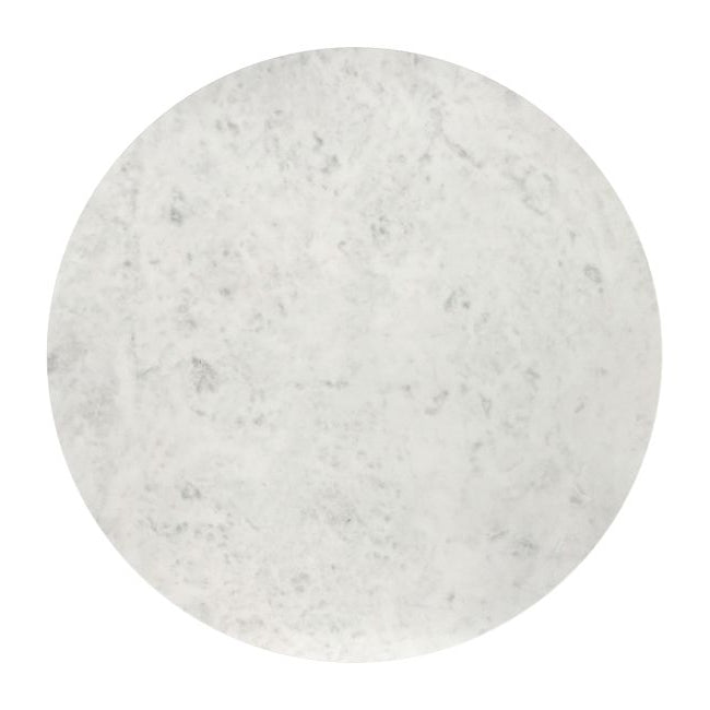 Round white marble stone on a white background