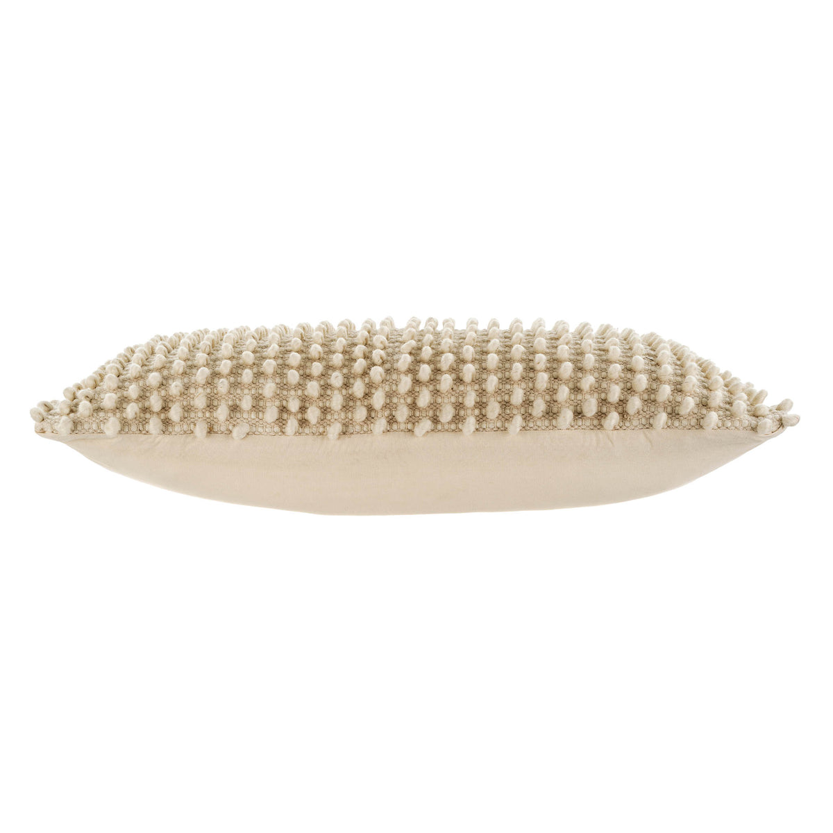 Decorative pillow with beaded texture on a white background