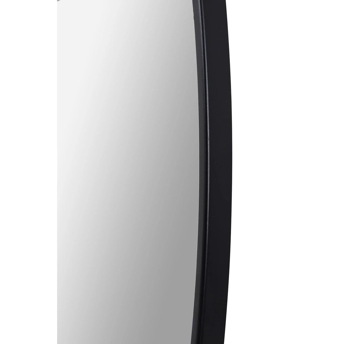 Close-up of the Nova Wall Mirror showing the slim black frame detail