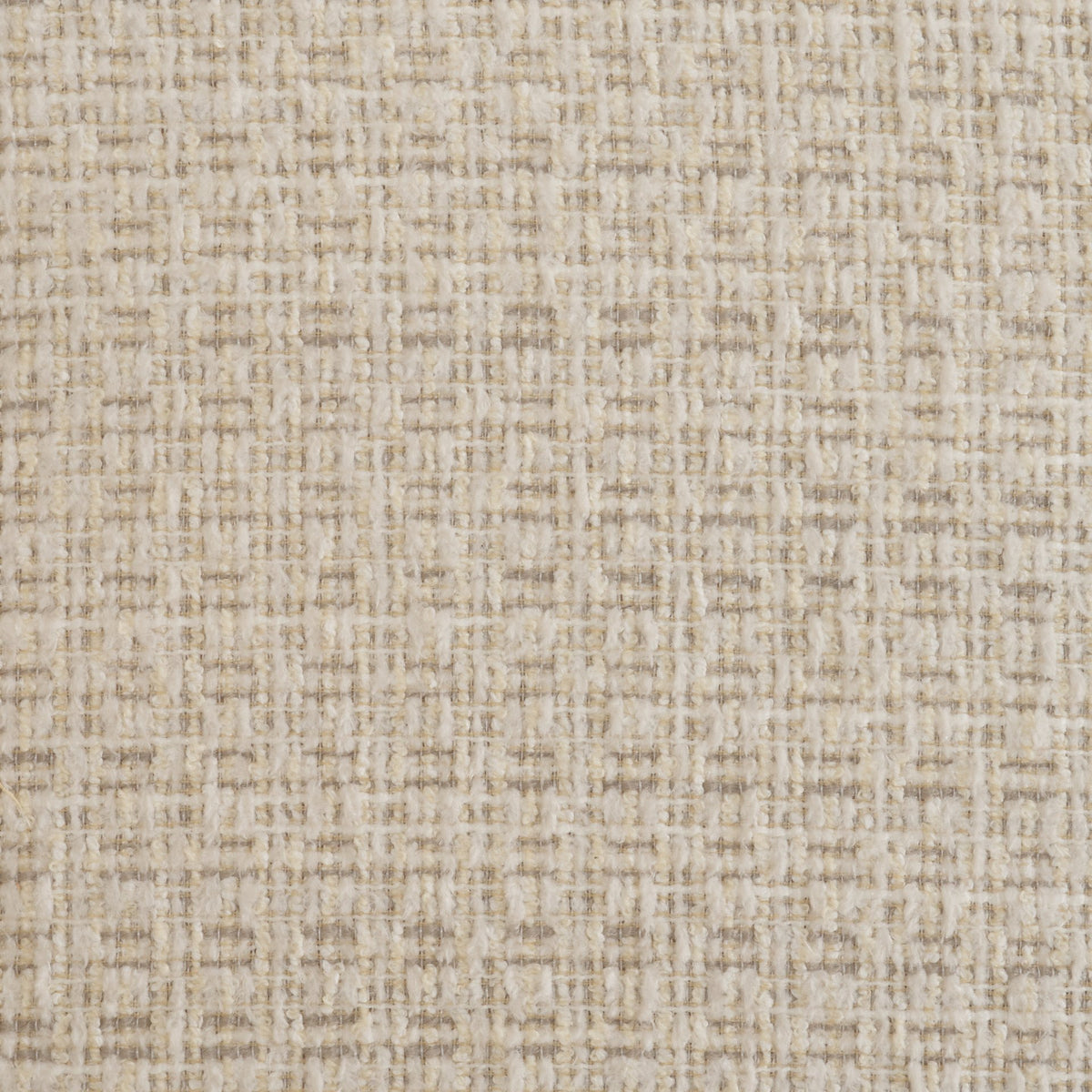 Close-up swatch of the Octavia dining armchair’s textured cream fabric