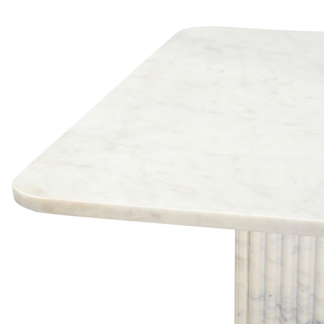 Marble table top on a white background