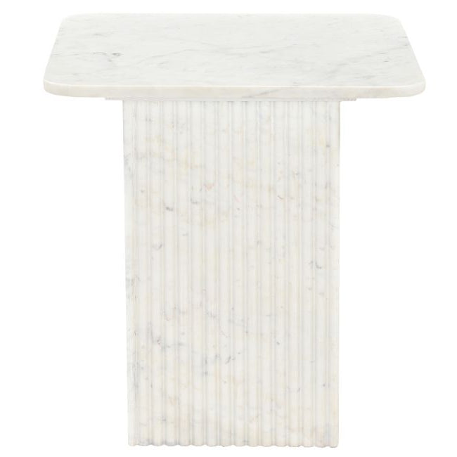 Ophelia marble side table on a white background