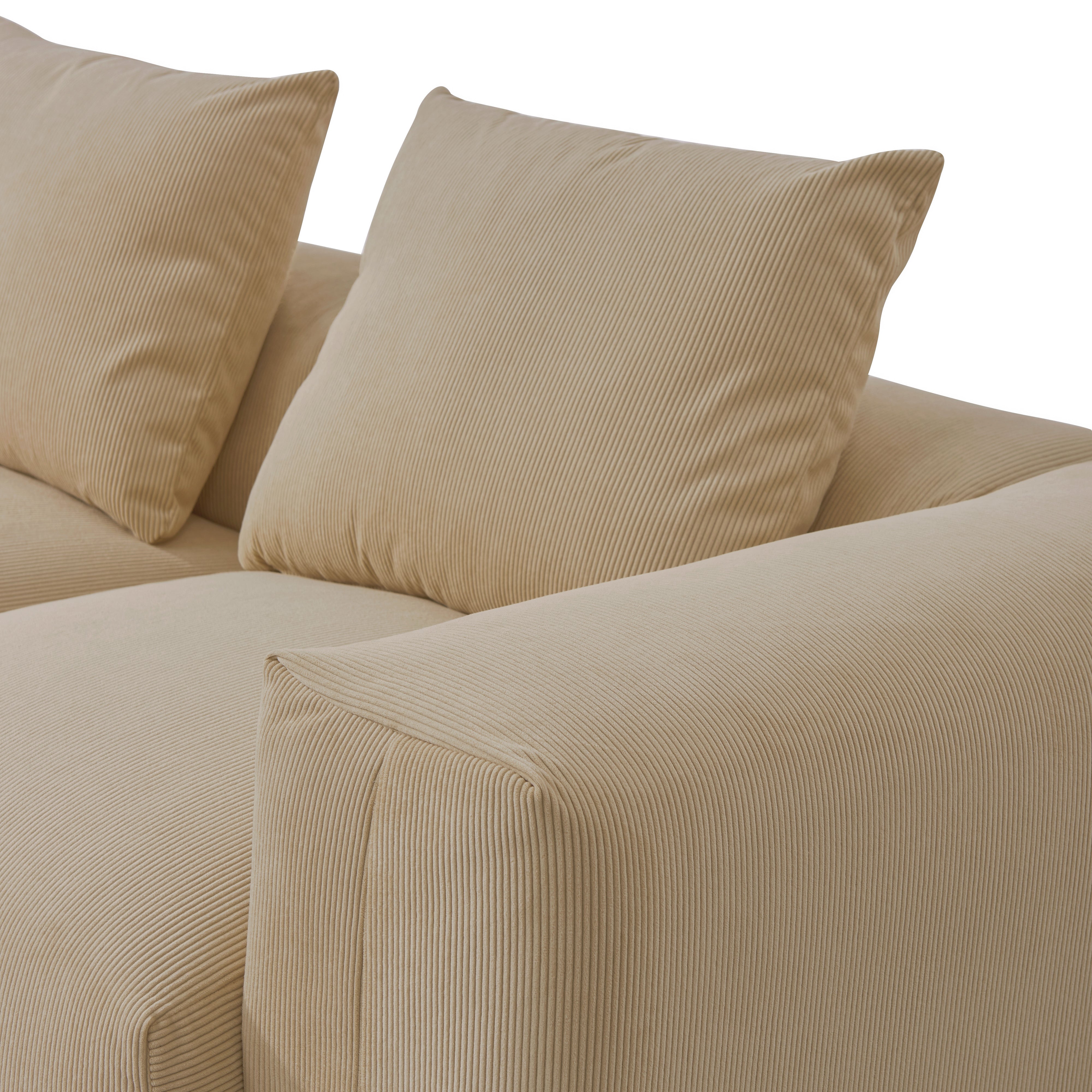 Details view of the Plush Corduroy Sofa