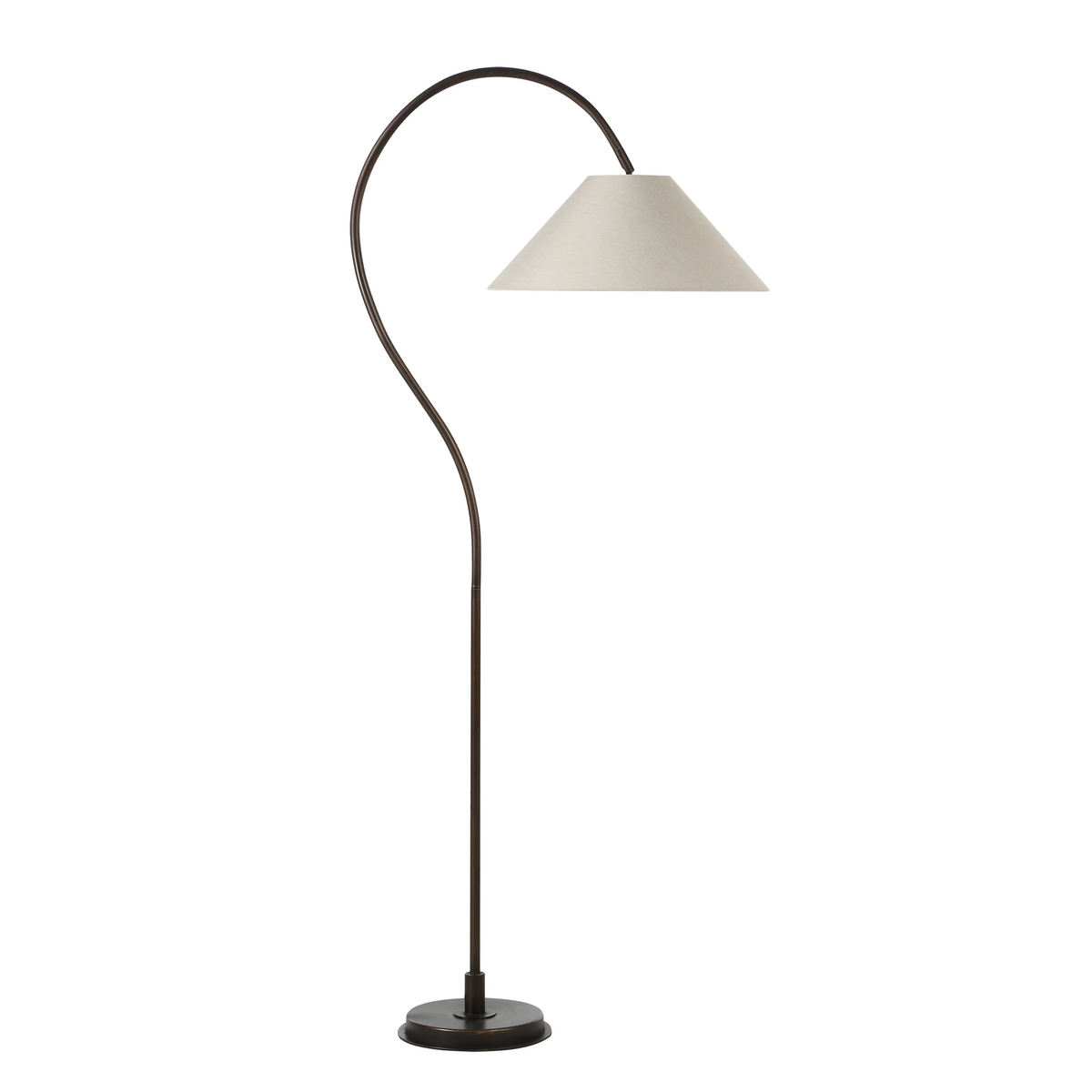 Vienne arc floor lamp shown from a second full view highlighting its sculptural curved frame.