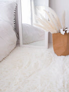 Furry White Carpet - Cozy Furniture & Lifestyle