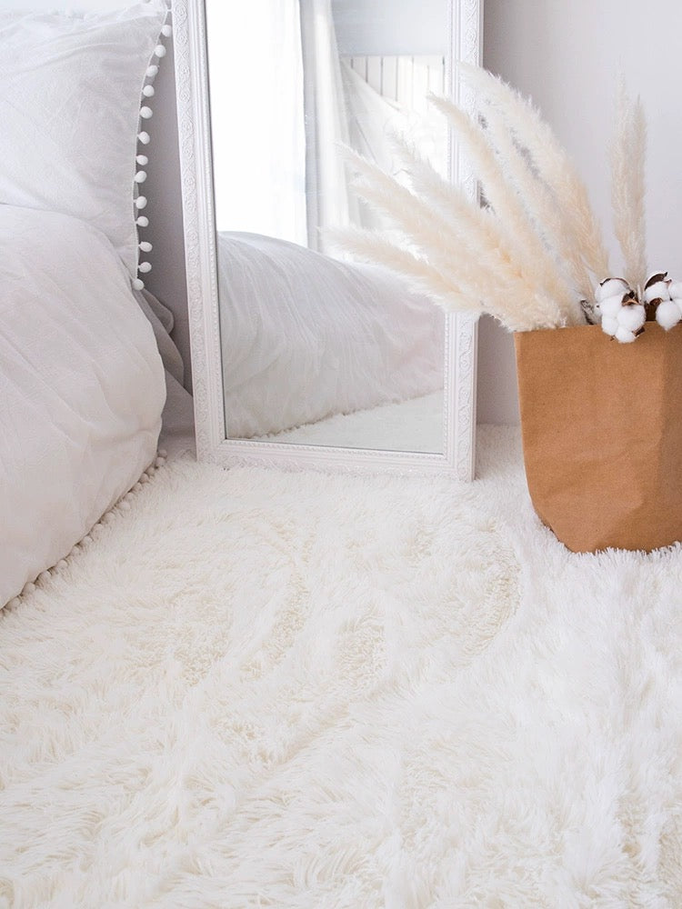 Furry White Carpet - Cozy Furniture & Lifestyle
