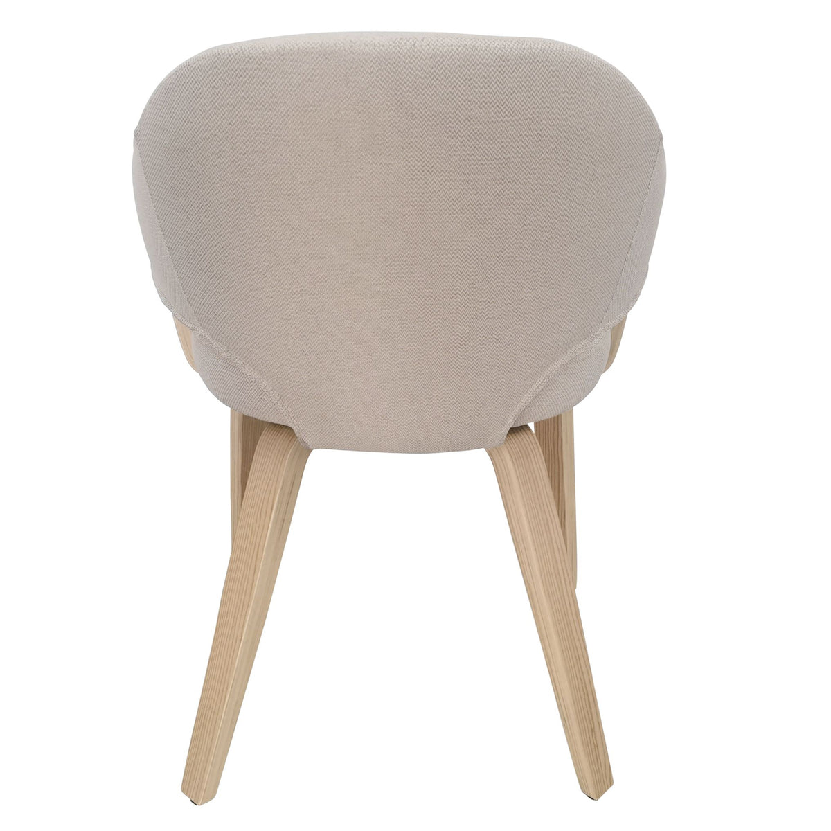 Back view of the natural Alden Dining Chair