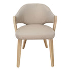 Front view of the natural Alden Dining Chair