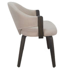 Side profile of the walnut Alden Dining Chair