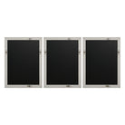 Rear view of Arcus Relief Wall Art Set showing mounting hardware and frame backing