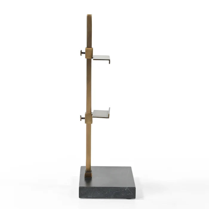 Arvessa marble and brass display easel, side view