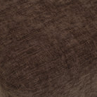 Close-up of the textured brown linen upholstery on the Aurelie Linen Accent Stool.