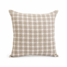 Briar linen and white woven plaid cushion