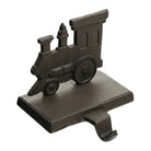 Brown cast iron train stocking holder