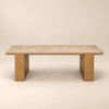 Cavelle Travertine & Oak Coffee Table