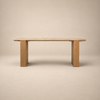 Cavelle Travertine & Oak Console Table