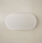 Crescent Grove Dining Table with white travertine table top details