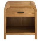 Front view of the Eamon Nightstand in a natural oak finish