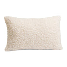 Ecru boucle rectangular decorative cushion