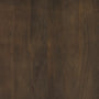 Close-up of the rich dark brown finish and smooth natural wood grain on the Eleanor mango wood cabinet.
