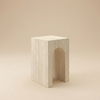 Elio Travertine-Look Side Table