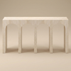 Elio Travertine-Look Console Table