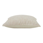Side profile view of the plush Eloise woven throw pillow showcasing its thickness and tailored seam detailing.