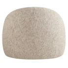 Back view of the Beige Estelle fabric accent chair on a white background