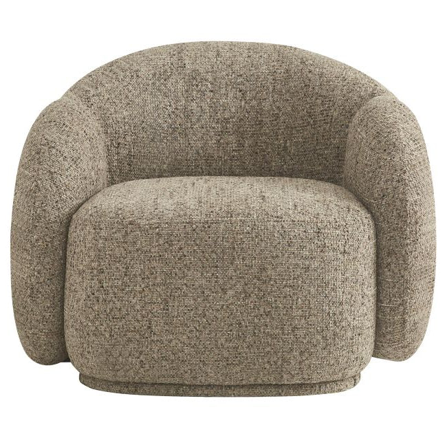 Front view of the Estelle accent chair on a white background