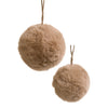 Faux Fur Pompom Ornament – Beige