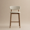 Linen Ash Wood 29.5" Bar Stool