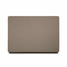 Back view of the Lunelle Velvet Bed in Tan.