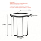 Technical drawing of a cylindrical object with dimensions labeled in millimeters