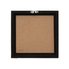 Back view of the Margot vessel wall art showing the flat wooden backing and secure sawtooth mounting hardware.