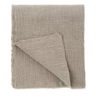 Textured beige blanket on a white background