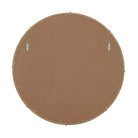 Back view of the Mirelle Round Wall Mirror showing the backing panel and vertical D-ring hanging hardware.