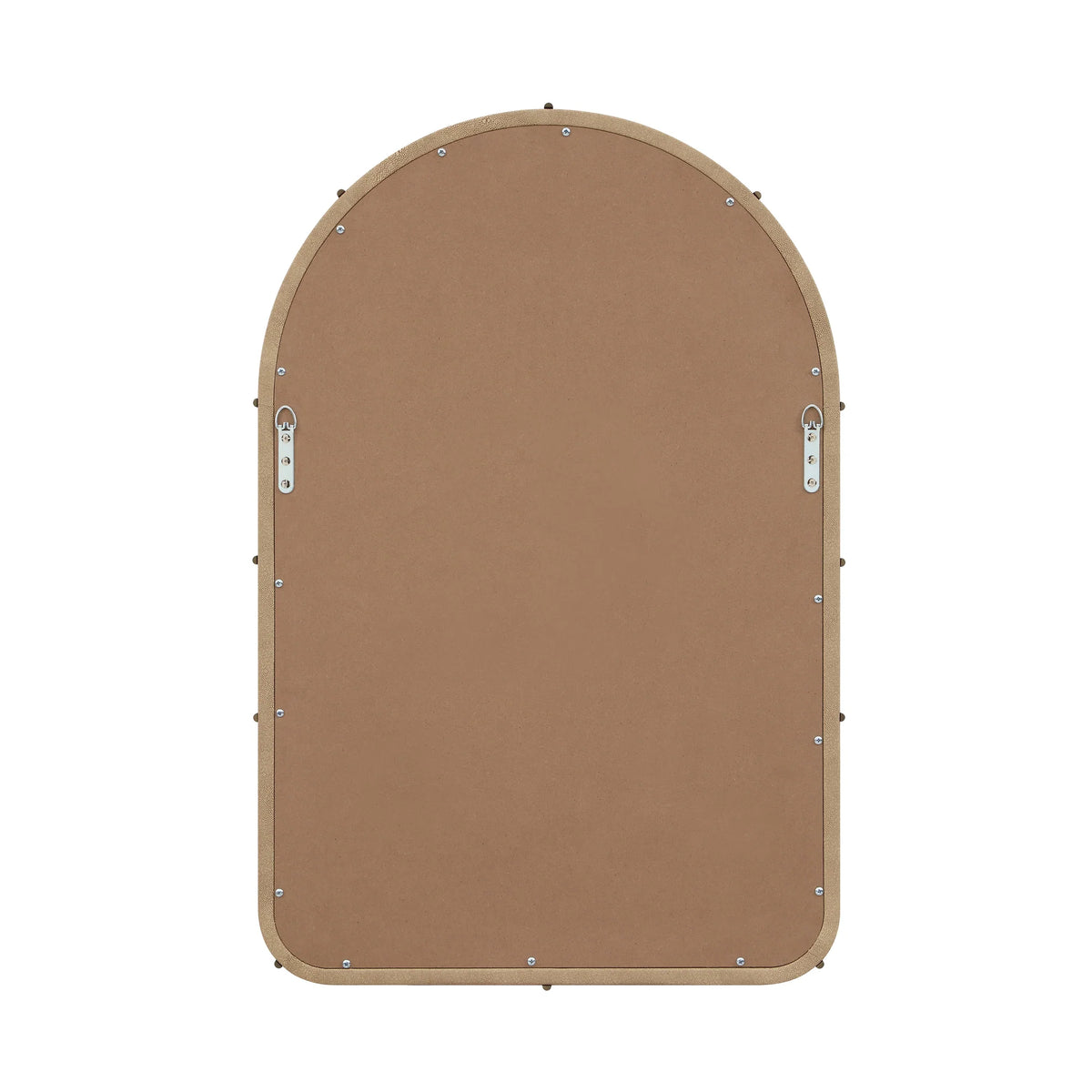 Back view of the Mirelle Wall Mirror showing the backing panel and vertical hanging hardware.