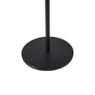 Black round base stand on a white background
