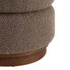 Side view of the Moita Bouclé Stool in taupe