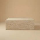 Beige stone block on a beige background