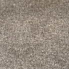 Macro close-up of the soft, speckled dark brown textured fabric on the Myla dining chair