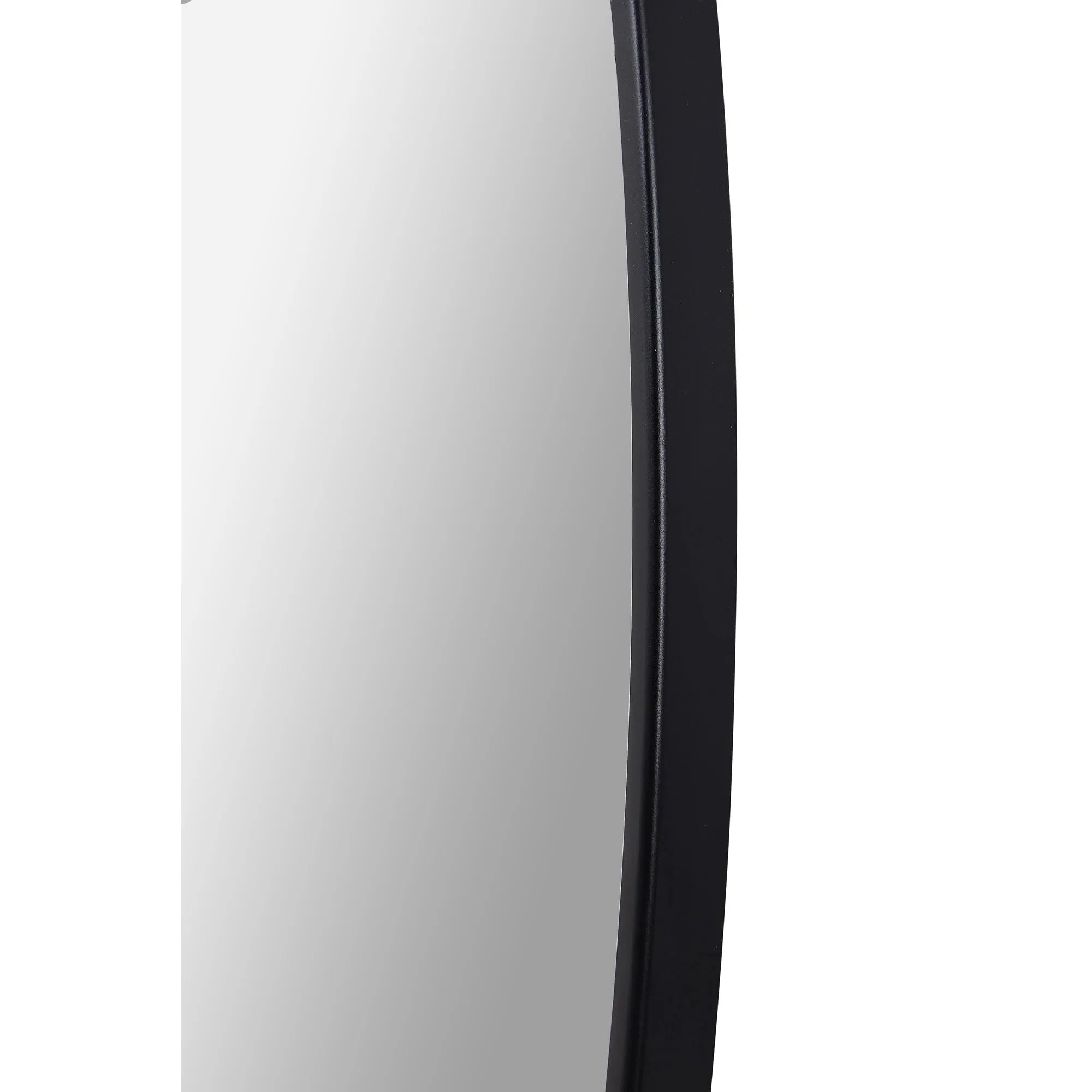 Close-up of the Nova Wall Mirror showing the slim black frame detail