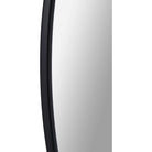 Close-up side view of the Nova Wall Mirror showing the slim black frame detail